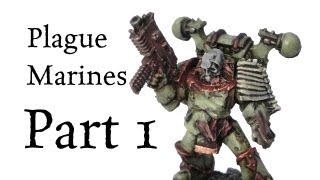 How to paint Death Guard Plague Marines Chaos Space Marines pt1 [upl. by Anilorak]