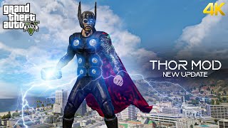 GTA 5  Thor Mod New Animation and Ability Update [upl. by Enylcaj]