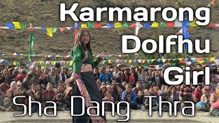 Sha Dang Thra Bhutanese danceKarmarong dolfhu girl [upl. by Aiceled]