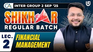 CA Inter Financial Management  Lec 02  Sep 2025  Shikhar Batch  CA Mohnish Vora [upl. by Karrie]