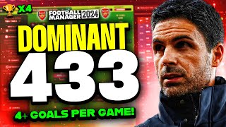 Artetas DOMINANT 433 FM24 Tactics  Best FM24 Tactics For PC Console And Mobile [upl. by Asin788]