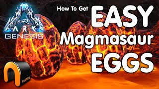 ARK GENESIS Best Way To Steal EASY Magmasaur EGGS [upl. by Alimat893]