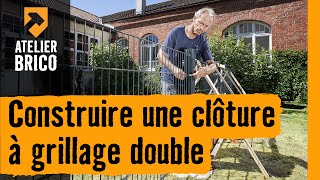 Atelier brico HORNBACH  Construire une clôture à grillage double [upl. by Eisdnyl]