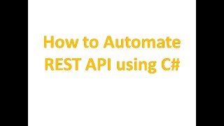 RestSharp REST API testing using C RestSharp and JsonNET [upl. by Oryaj]