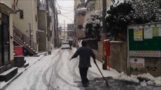 Snow in Tokyo 2014  東京大雪２０１４年 [upl. by Behn]