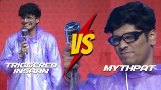 Triggered Insaan VS Mythpat  Google play live  Singing challenge [upl. by Cassius]