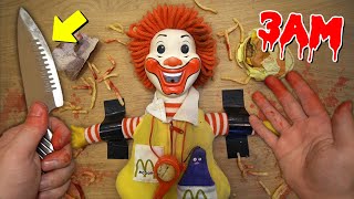 CUTTING OPEN HAUNTED RONALD MCDONALD DOLL AT 3 AM WHATS INSIDE [upl. by Niryt]