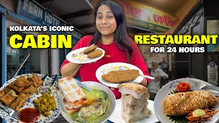 Kolkatas Iconic CABIN RESTAURANT for 24 Hours  Kabiraji Pudding Moghlai Paratha Fish Fry amp more [upl. by Jaime]