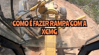 COMO É FAZER RAMPA COM A XCMG  Motoniveladora grader niveleuse patrola motoconformadora Patroleiro [upl. by Mac]