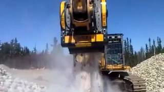 MB Crusher Bucket BF903 Crushing Hard Rocks [upl. by Aleta]