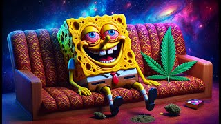 Spongebob Goes Jelly Fishing at Night Psychedelic Music Video [upl. by Enak]