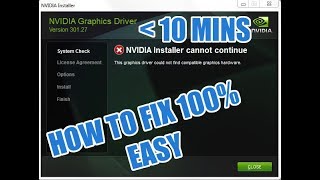 NVIDIA Cant Find Compatible Graphics Hardware FIX WINDOWS 7 8 81 10 [upl. by Cone]