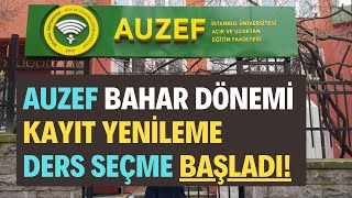 İstanbul Aöf AUZEF 2023 Bahar Dönemi Kayıt Yenileme Başladı AUZEF Kayıt Yenileme Nasıl Yapılır [upl. by Enirok716]