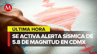 Se registra sismo de magnitud 58 en la Ciudad de México [upl. by Nosrac]