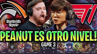 PEANUT ES DIOS CONTRA T1 DOMADOS  T1 vs HLE Game 3 LCK SUMMER PLAYOFFS 2024 [upl. by Burlie]