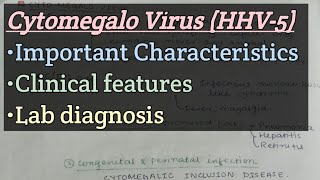 Cytomegalo Virus CMV  Clinical features  Lab diagnosis [upl. by Marozik863]