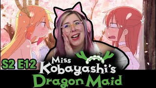 FINAL EPISODE  Miss Kobayashis Dragon Maid S2 E12 REACTION  Zamber Reacts [upl. by Shanie]