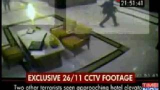 4 terrorists inside the Trident Hotel  2611 Mumbai attacks CCTV footage [upl. by Anastasius]