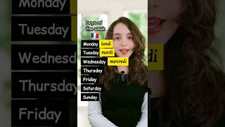 7 Days of the Week in French frenchlanguage learnfrench [upl. by Gilroy]