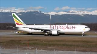 HD The hijacked Ethiopian 767 takes off at GenevaGVALSGG [upl. by Harat]