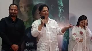 Actress Mrinal Kulkarni and director Praveen Arora at quotDhai Aakharquot movie trailer launch event [upl. by Birdella]