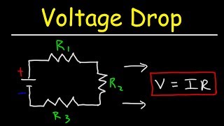 How To Calculate The Voltage Drop Across a Resistor  Electronics [upl. by Jennie]