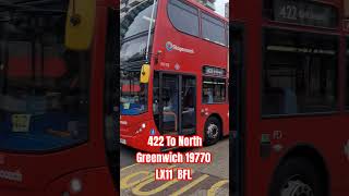 422 To North Greenwich 19770 LX11 BFL bus tfl pleasesubscribe [upl. by Asoral]