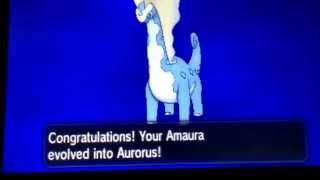 How to evolve amaura on pokemon Y [upl. by Nosyk]