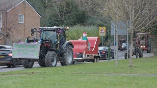 Chailey District Young Farmers Club charity tractor run Sun 17 Dec 2023 [upl. by Ttemme]