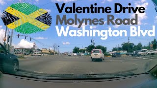 Valentine Drive  Molynes Road  Washington Blvd  Kingston  Jamaica [upl. by Llemej]