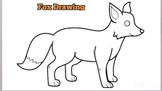 How to Draw a Fox Easy Step by Step Easy Fox Drawing [upl. by Annehcu]