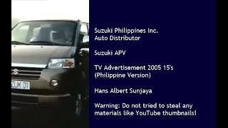 Suzuki APV DN42V TVC 2005 15s Philippines [upl. by Ydnyl]