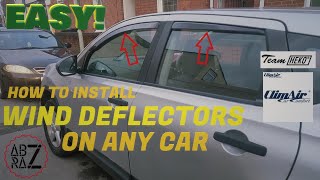 How to install WIND DEFLECTORS on any car EASY  HekoClimair Wind Deflector Installation Guide [upl. by Harwin]