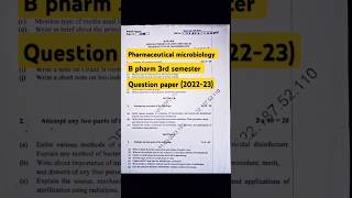 Pharmaceutical microbiology 3rd semester  b pharm 3rd semester  microbiology bpharma shorts [upl. by Entsirhc]