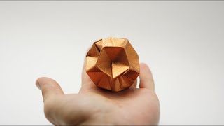 Single sheet origami Excavated Dodecahedron Shuzo Fujimoto [upl. by Assyram122]