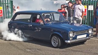 Classic Fords Leaving a Car Meet  September 2012 [upl. by Lehcer]