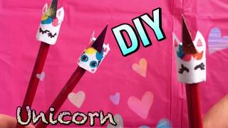 🦄 DIY  LAVORETTI MATITA UNICORNO super facili back to school  Lavoretti con la carte [upl. by Roarke]