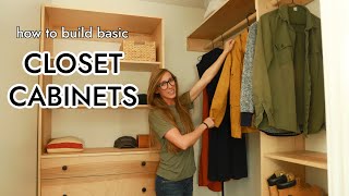 How to Build Basic Modular Closet Cabinets for a Small Walk In [upl. by Alleunam95]