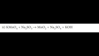 KMnO4  Na2SO3 → MnO2  Na2SO4  KOH [upl. by Aikram256]