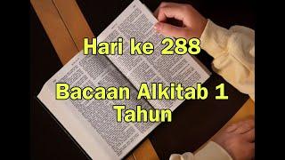 Hari ke 288  Panduan Baca Alkitab Setahun secara Kronologis  Alkitab Suara [upl. by Anayek]