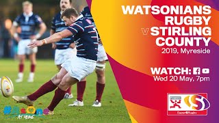 FULL MATCH REPLAY  Watsonians Rugby v Stirling County [upl. by Silvia]