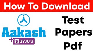 How to Download Aakash Test [upl. by Nnayelsel445]