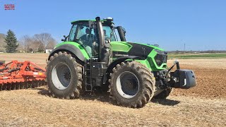 DEUTZ FAHR 9340 TTV Tractor Working on Spring Tillage [upl. by Shoemaker786]