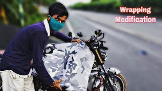 2499rs Yamaha Fz V3 Wrapping Modification  Bike Modified 2020  Shahrukh Vlogs [upl. by Esilenna]