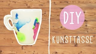 DIY mit Nina abstrakte Kunsttasse [upl. by Leroj48]