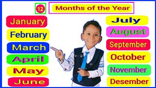 12 Months of the year  Month Name  January February to December  twelve month name  Months [upl. by Mabelle340]