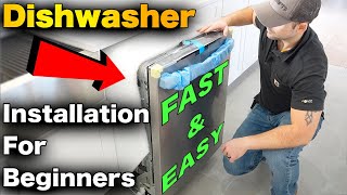 How To Install A Dishwasher  FAST AND EASY  Step By Step Guide [upl. by Nnairrek]