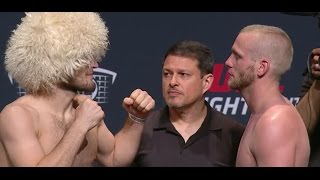 Khabib Nurmagomedov vs Darrell Horcher Weigh in [upl. by Benjamen]