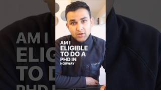 PhD from Norway  Eligibility for PhD from Norway youtubeshorts shortsyoutube norway [upl. by Jecho]