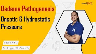 Oedema Pathogenesis  Oncotic amp Hydrostatic Pressure  Pathology  MedLive by Dr Priyanka Sachdev [upl. by Htur]